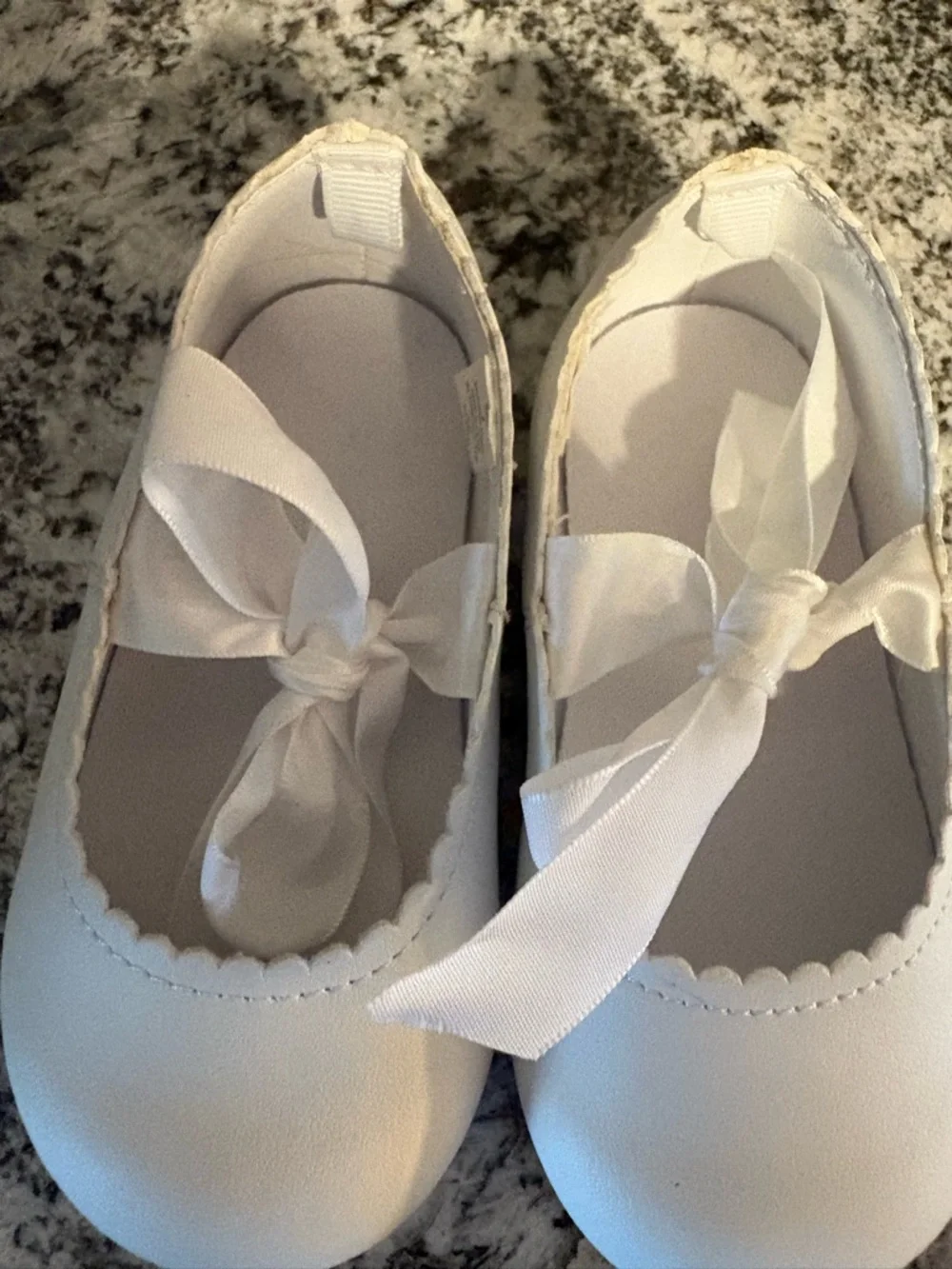 First impressions, baby girls, hard sole ballet flats